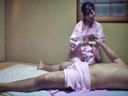 A business trip rejuvenating massage lady arranged at a hot spring inn provides special services with a small tip