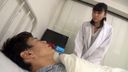 doctor treating male patient's swollen