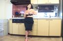 Perverted mom masturbating like crazy in the kitchen with cooking utensils
