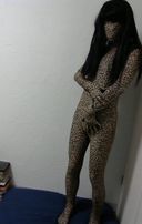 Zentai for leopard print mannequin