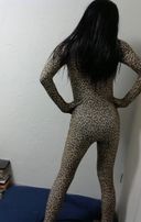 Zentai for leopard print mannequin