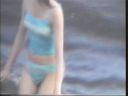 【Personal shooting】Amateur gal in the sea with full bikini