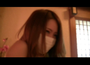 Completely amateur slender gal with mask Mai 18 years old