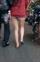 【Taiwan】Three glossy ultra-short butt fetish beautiful leg pin heels older sister!