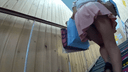 조금 숙인한 그 ○ K 짱과의 재회 핑크색 히라미니로 안정된 생 펀치라! 이번에는 구멍이 뚫린 흰색 T백이었습니다 ♪