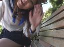 【Selfie Masturbation J/K】A naïve J/K who shows off selfie masturbation outdoors