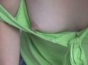 Breast flicker & chest polo in air hockey (2) Slender gal's cute nipples are stiff!