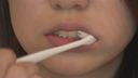 【Selfie】22 years old, college student, brushing teeth [Uncut]