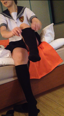 【Complete personal shooting】Mature woman saffle cosplay socks change fetish