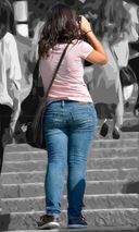 vol247 - Attractive tightness of tight denim pants