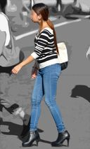 vol247 - Attractive tightness of tight denim pants