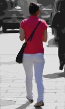 vol262 - Whip ass white pants with a prominent hip line and bite