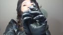 strangling in black leather(POV shot constricted)