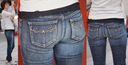 청바지의 아름다운 엉덩이에 허리띠로 정돈된 라인을 엄마가 분명히 끌어낸다! !