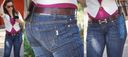 Mom fascinates the lower half of the jeans that are eaten both back and front! !!