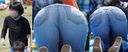 Mom sticks out her jeans beautiful butt and emphasizes the hip line as much as possible and fascinates you! !!