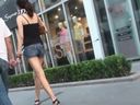 【數量有限】城市拍攝美女009“黑色背心牛仔短褲情侶”