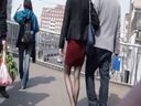 [數量有限]城市拍攝美女048“紅裙/與男朋友牽手約會”
