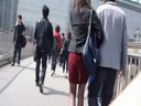 [數量有限]城市拍攝美女048“紅裙/與男朋友牽手約會”