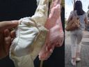 【Neighborhood mischief】Office lady's panties that get together every morning when you commute to work
