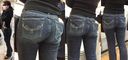 【Jeans】A wife who emphasizes her ripe buttocks, which have become greatly bloated, with beautiful butt jeans