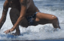 Colossal breasts swimsuit gal areola poroli in surfing! ??