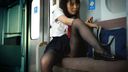 For those of you who want to carefully pull out the chastity panties that peek out behind the beautiful legs of the train panchira miniskirt plump beautiful legs