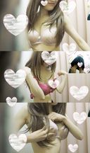 Ring bra girl! Glasses girl doing a mysterious dance in the fitting room My shop's fitting room 143