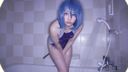 【黏糊糊的】角色扮演女孩沙耶卡醬競技泳裝黏糊糊的浴室
