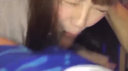 [Personal smartphone shooting] Gachi amateur college girl who is taken off at karaoke and bukkake deep throat