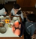 A frustrated beautiful wife fearlessly squeezes the dick of the man next to her in the kotatsu in front of her husband and processes her sexual desire!