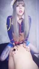 「男の娘・女捜査官コスプレ」ドSなニューハーフ男の娘の、フェラM男プレイ