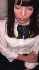 [Vertical video] Neat black hair J ● Not neat mouth * Super close-up shot! Harumi(1) KITR00092