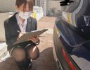 高級車専門レンタカー従業員！パンチラ04「猛暑の外装チェック。暑くてパンツ撮られても気づきません」