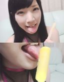 ☆ K model Rinachan series (5) Stick ice cream licking enamel high leg (pink) Covered in juice with a simulated