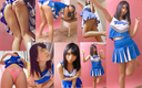Amateur Panchira in Personal Photo Session at Home vol.039 Cheerleader Full of Energy ☆ Costume ☆ Active J3 Model Naru-chan "Ahaha... It's too touchy... Little... I'm starting to feel good."