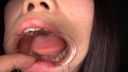 開口器で固定された口内から溢れ続ける唾液蜜 みい④ FETK00539
