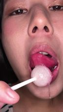 【세로 동영상】혀가 예쁜 미녀의 타액(복숭아 맛)의 선물☆북마크 (3) FETK00483