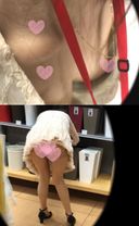 【店員さんおっぱいパンチラ④】おねえさん丸見えっす！！アイドル並みの超美人店員さん