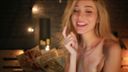 Bewitching masturbation dance of slender blonde beautiful breasts beauty