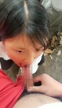Everything is at the mercy of her boyfriend, and a Taiwanese amateur woman who is obedient to the line dares to have outdoor & back SEX in a place like an ruin!