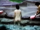 Open-air bath ultra telephoto at a hot spring inn used by idol entertainer training centers