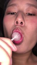 【Vertical Video】A gift of saliva (peach flavor) from a beautiful woman with a beautiful tongue ☆ Bookmark (3) FETK00483