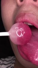 【垂直視頻】來自擁有美麗舌頭的美麗女人的唾液（桃子味）禮物☆書籤（3）FETK00483