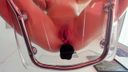 Masturbation scene of a foreign looking up from under a transparent lewd base! !! 1