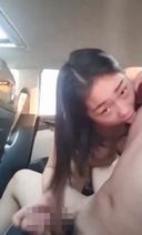 露出プレーが大好きな韓国系素人美女が笑顔を見せながら真っ昼間から車の中で全裸セックスしちゃうカーセクロス作品です！
