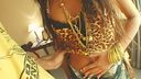 Gyarupala 0017: Leopard print cami with navel piercing wild Ibesar gal and instant: Neet Mayu (19 years old)