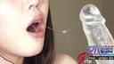 긴 혀 카와고에 유이의 침 24 발사 렌즈 핥기 양치질