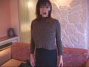 Interview - Gray sweater Rie (amateur natural busty girl)