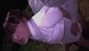 【Outdoor】Female student with ponytail gets violently in the park at night